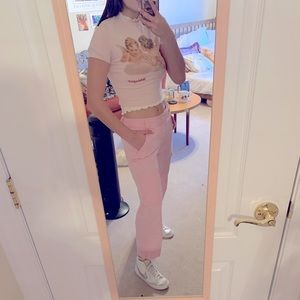 Pink cargo pants
